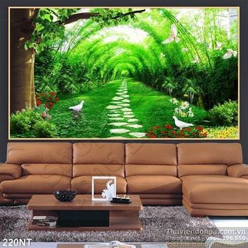 Tranh con đường khu công viên