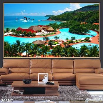 Tranh phong cảnh khu resort