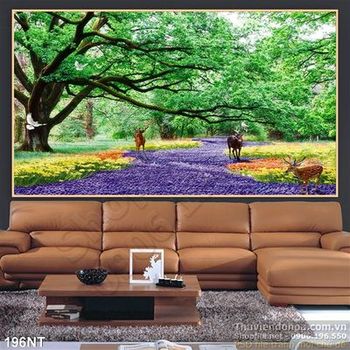 Tranh khu rừng hoa tulip