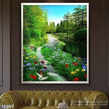 Tranh con đường hoa nghệ thuật