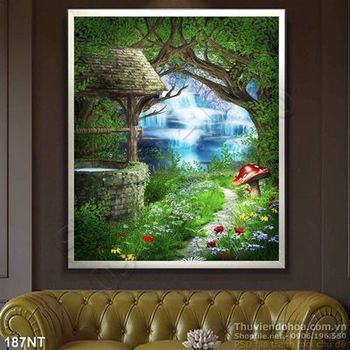 Tranh thác nước trong rừng