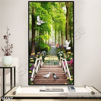 Tranh cây cầu và khu rừng nghệ thuật