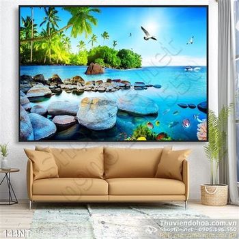 Tranh biển nghệ thuật ddpj treo tường đẹp