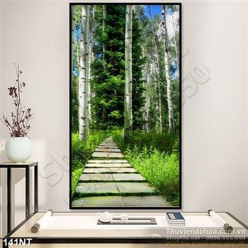 Tranh con đường vào khu rừng