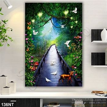 Tranh cây cầu và khu rừng nghệ thuật