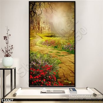 Tranh tòa lâu đài sương mù