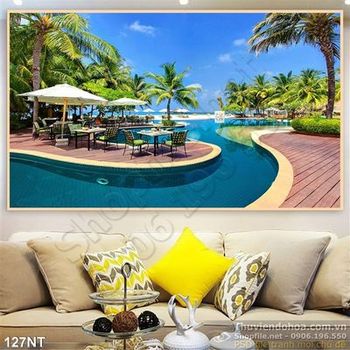 Tranh khu resort nổi tiếng