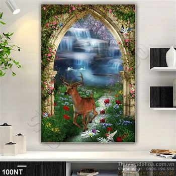 Tranh thác nước và hươu