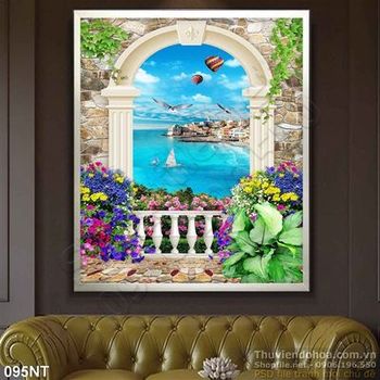 Tranh cửa sổ nhìn ra biển