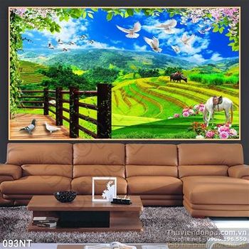 Tranh phong cảnh ruộng bậc thang Tây Bắc