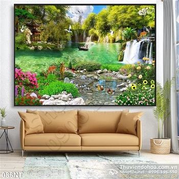 Tranh phong cảnh thác nước