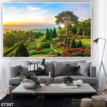 Tranh khu công viên xanh