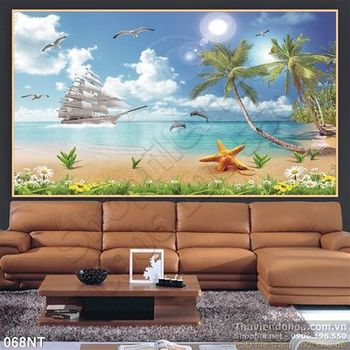 Tranh thuận buồm xuôi gió trên biển