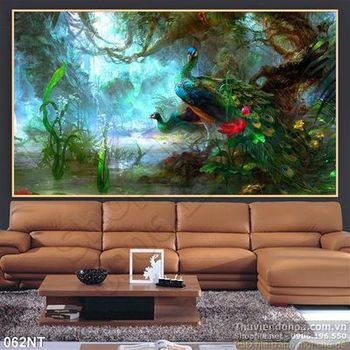 Tranh chim công phong thủy