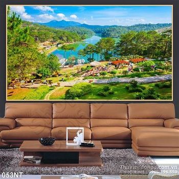 Tranh phong cảnh thung lũng tình yêu ở Đà Lạt