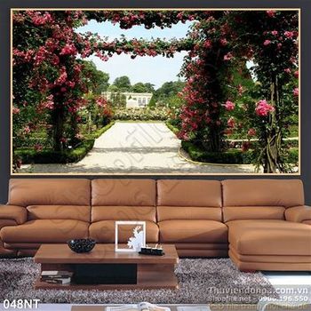 Tranh hoa hồng dây leo