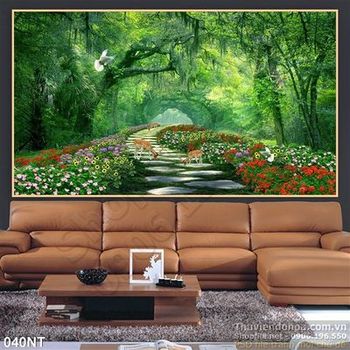Tranh con đường hoa và khu rừng nghệ thuật