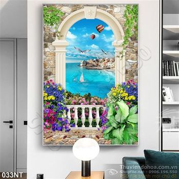Tranh cửa sổ nhìn ra biển