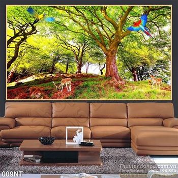 Tranh khu rừng và đàn hươu