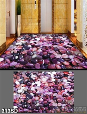 Tranh sỏi in sàn 3D