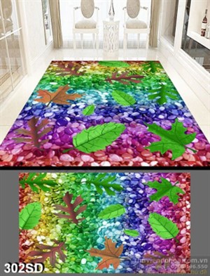 Tranh sỏi và lá cây