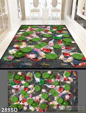 Tranh cá Koi và hoa Sen phong thủy