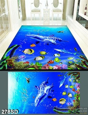 Tranh đại dương và cá heo