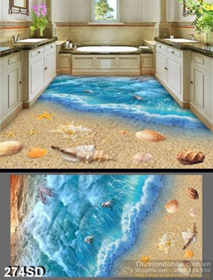 Tranh cá heo ở bãi biển