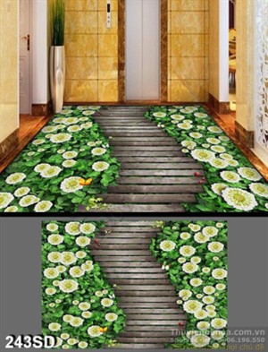 Tranh con đường và hoa nghệ thuật