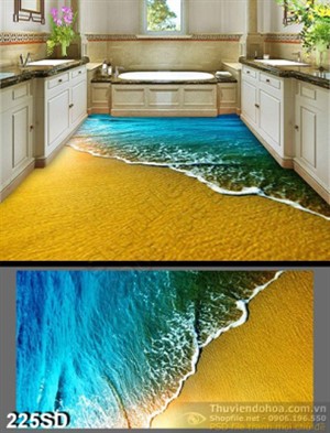 Tranh bãi biển đạp nhất