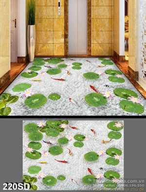 Tranh cá chép và hoa Sen