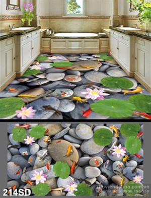 Tranh cá chép và hoa Sen phong thủy