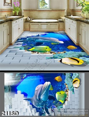 Tranh cá heo và cá đại dương