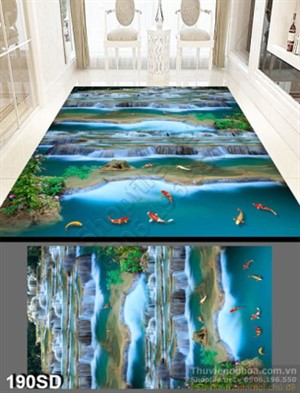 Tranh thác nước nghệ thuật phong thủy