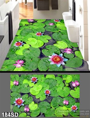 Tranh hồ hoa Sen đẹp