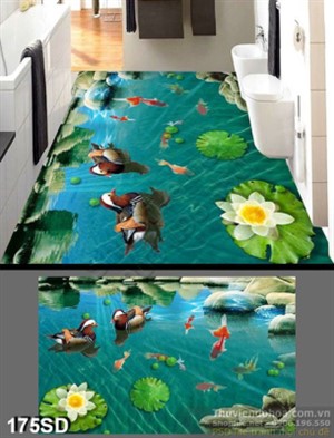 Tranh chim uyên ương và hoa Sen