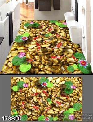 Tranh cá chép Koi và lá sen