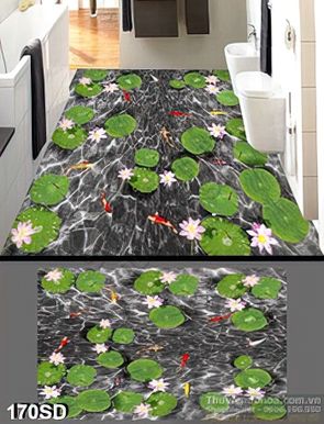 Tranh mặt nước và hoa sen