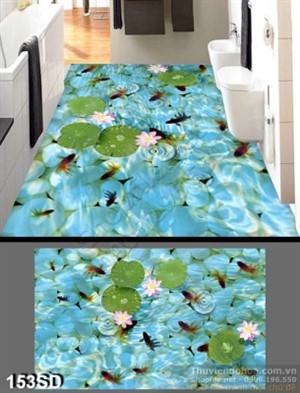 Tranh cá chép hoa Sen và sỏi