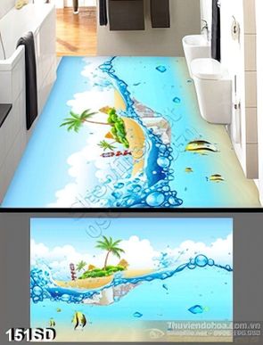 Tranh decor mặt nước biển mùa hè