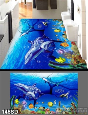 Tranh cá heo đại dương