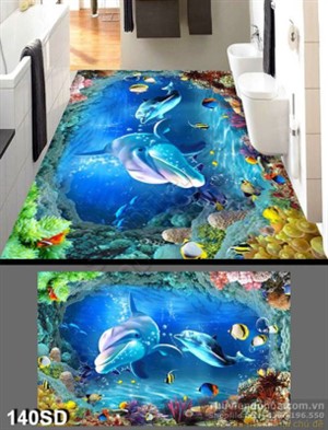 Tranh ca heo và động san hô