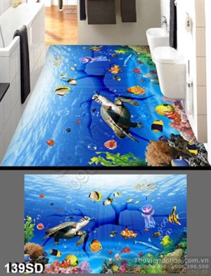 Tranh biển đại dương và các loại cá