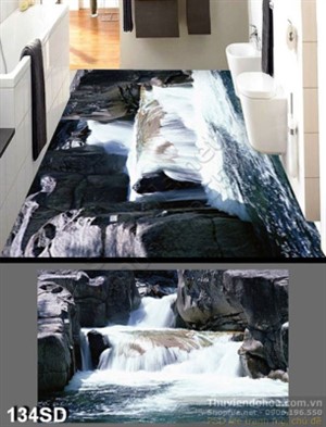 Tranh thác nước phong thủy