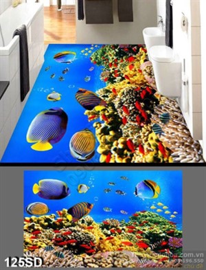 Tranh các loại cá và san hô dưới biển