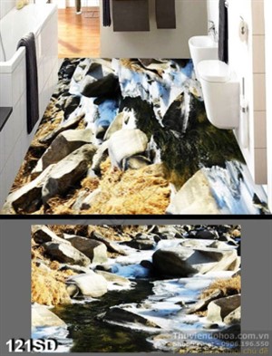 Tranh suối tự nhiên