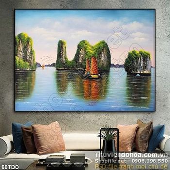 Tranh đồng quê vịnh hạ long