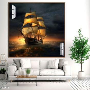 Tranh phong thủy thuận buồm xuôi gió tài lộc đẹp