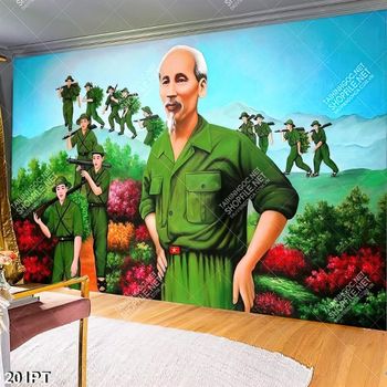 Tranh trang trí nội thất Bác cùng chúng cháu hành quân