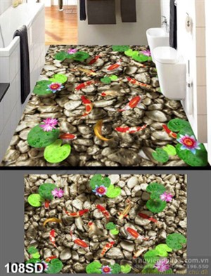 Tranh cá chép và đá sỏi